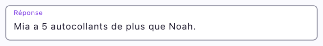 Encadré Réponse avec phrase complète